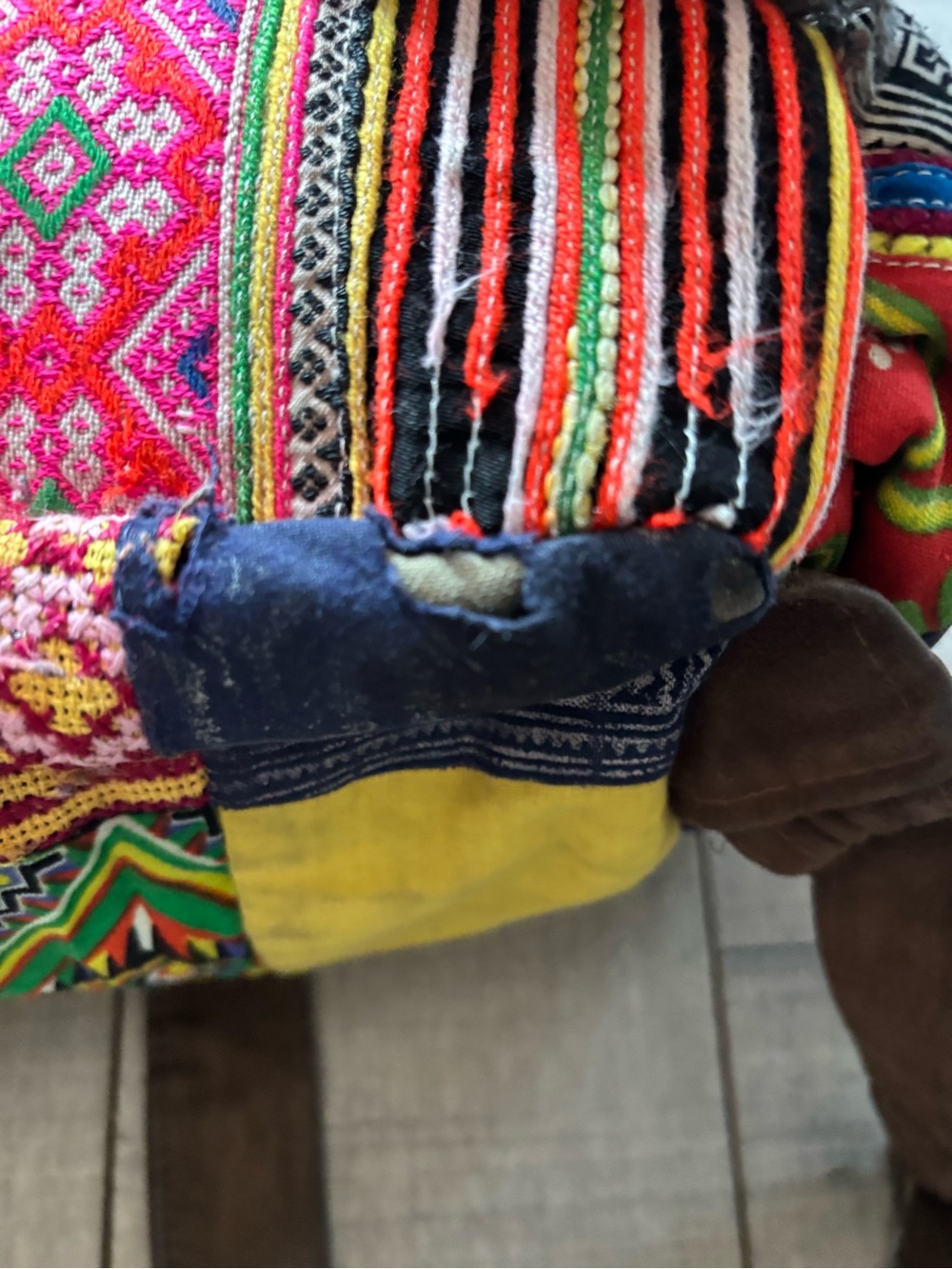 🎃3/$15🎃Handmade Boho Patchwork Multi-Color Canvas Backpack - Picture 8 of 11